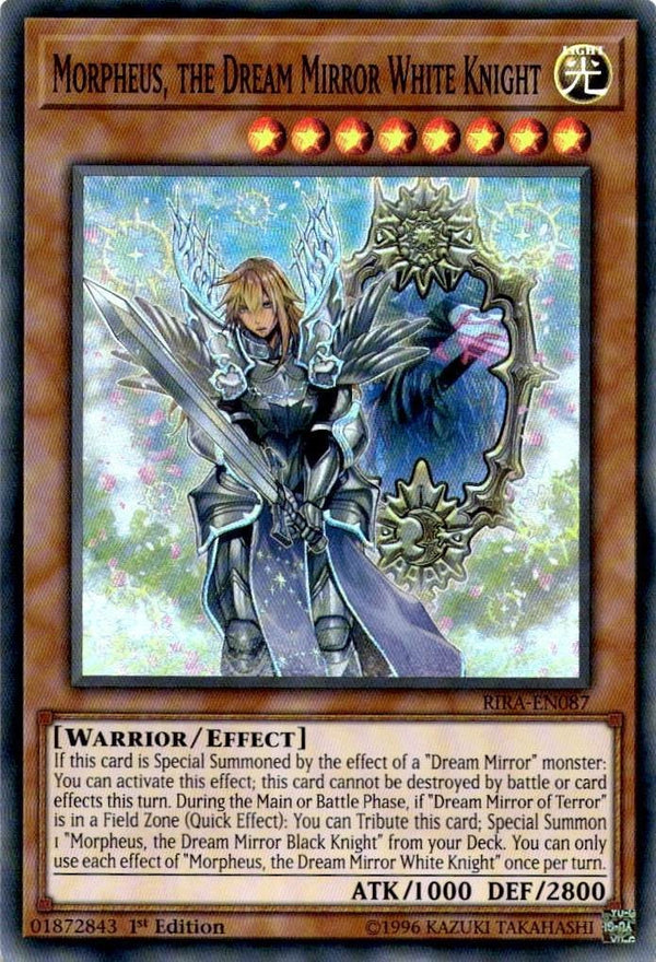 Yugioh Morpheus, the Dream Mirror White Knight RIRA-EN087 Super Rare 1st Ed NM