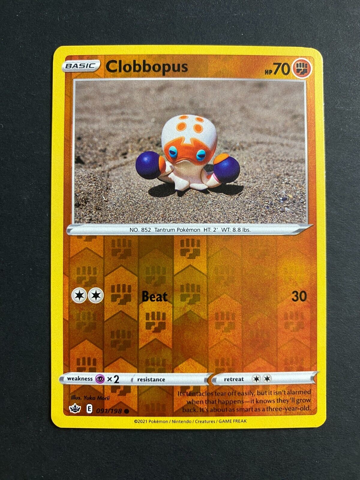 Pokemon Clobbopus 091/198 Chilling Reign Reverse Holo NM