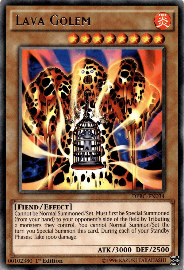 Yugioh Lava Golem DPBC-EN034 Rare 1st Edition VLP/NM