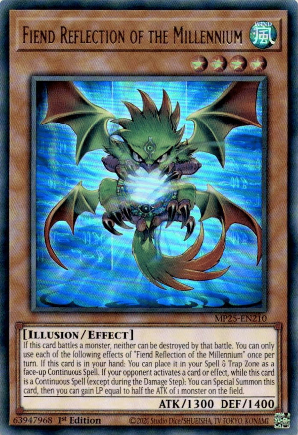 Yugioh Fiend Reflection of the Millennium MP25-EN210 Ultra Rare 1st Edition NM