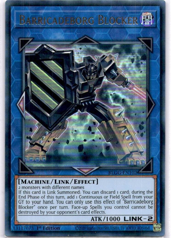 Yugioh Barricadeborg Blocker BLGG-EN102 Ultra Rare 1st Edition NM