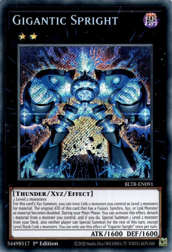 Yugioh Gigantic Spright BLTR-EN091 Secret Rare 1st Edition NM