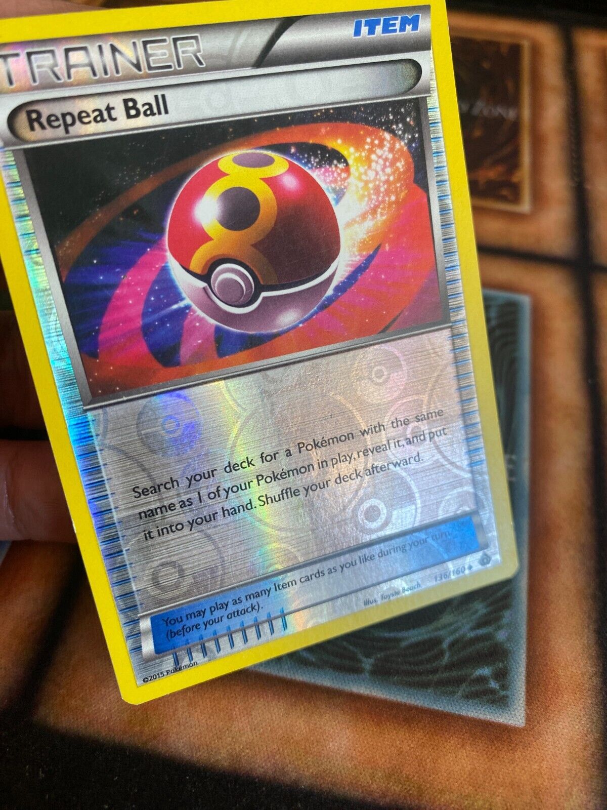 Pokemon Repeat Ball 136/160 Primal Clash Reverse Holo MP