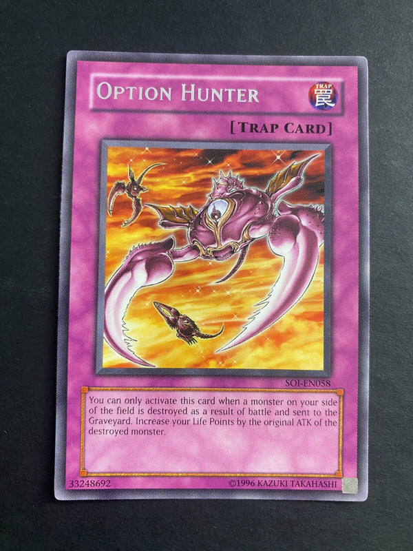 Yugioh Option Hunter SOI-EN058 Common Unlimited Edition NM