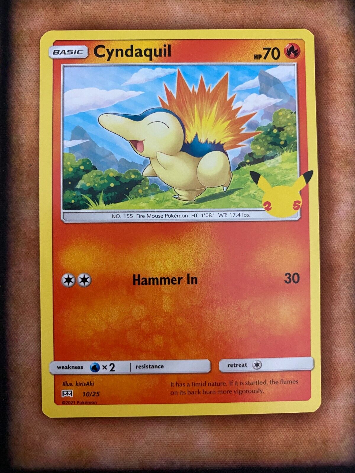 Pokemon Cyndaquil 10/25 Mcdonalds 2021 Non Holo NM/MINT