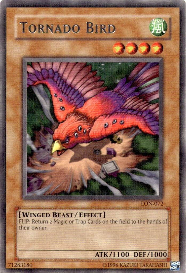 Yugioh Tornado Bird LON-072 Rare Unlimited Edition LP