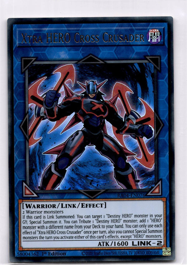 Yugioh Xtra HERO Cross Crusader RA04-EN076 Ultra Rare 1st Edition NM