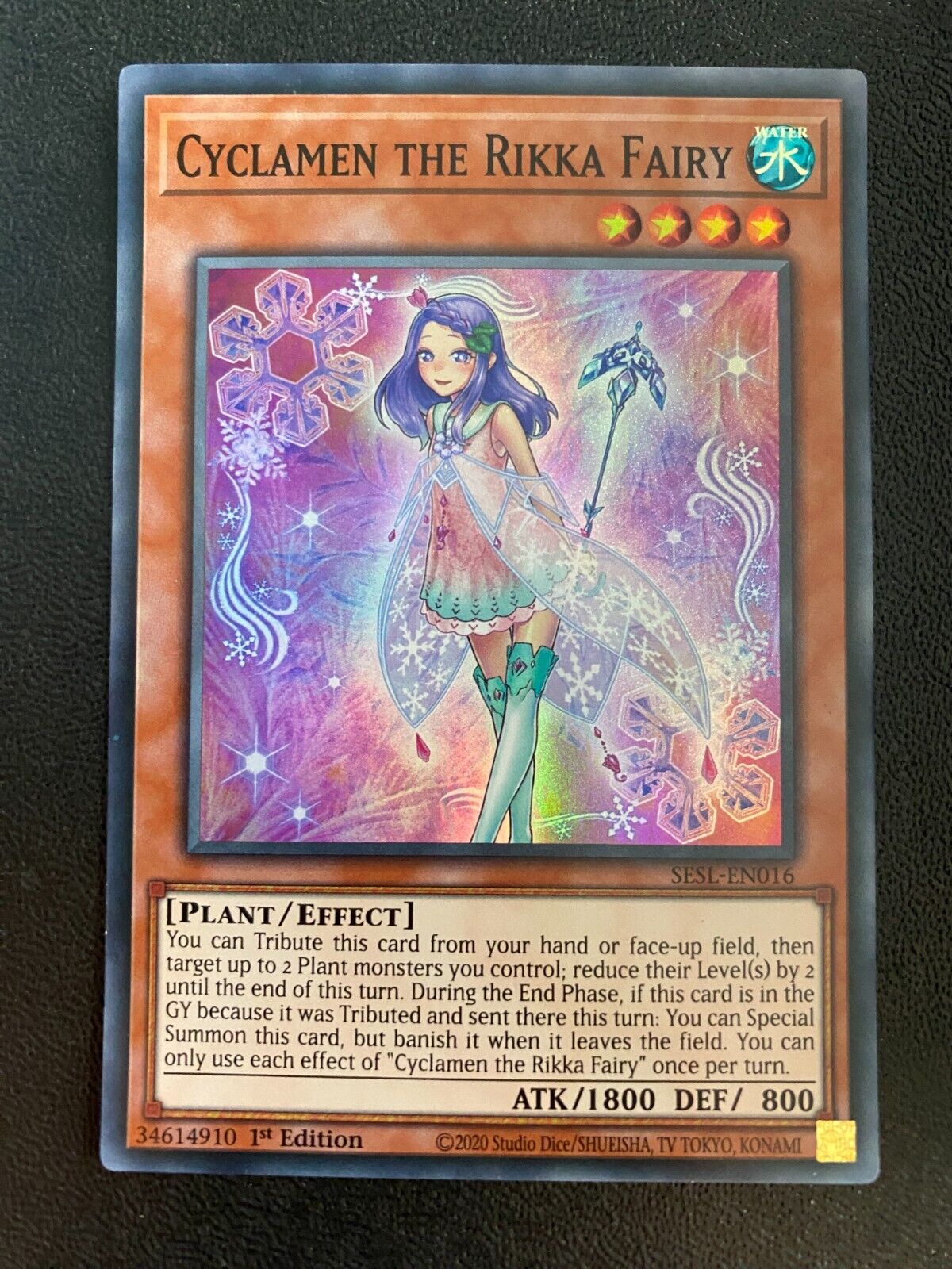 Yugioh Cyclamen the Rikka Fairy SESL-EN016 Super Rare 1st Edition LP/VLP