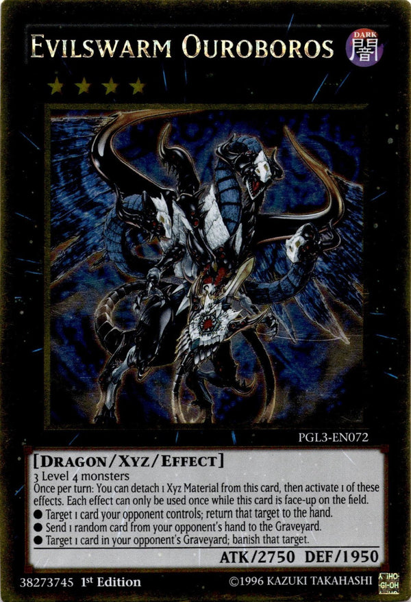 Yugioh Evilswarm Ouroboros PGL3-EN072 Gold Rare 1st Edition VLP/NM