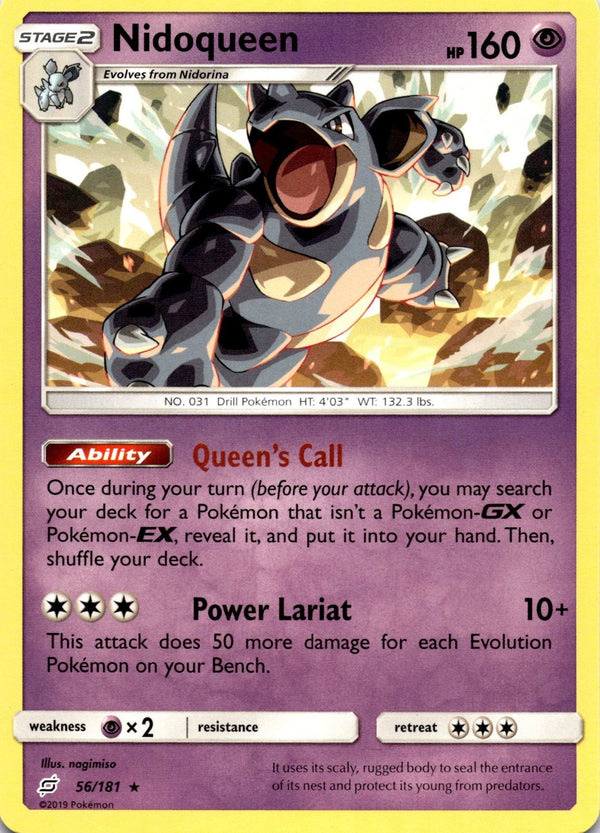 Pokemon Nidoqueen 56/181 Team Up Non Holo NM