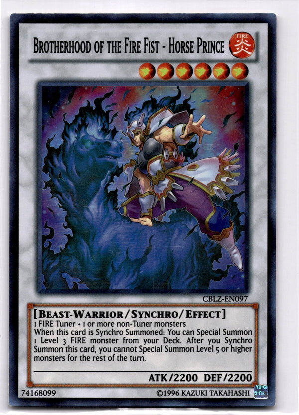 Yugioh Brotherhood of the Fire Fist - Horse Prince CBLZ-EN097 Super Rare VLP/NM