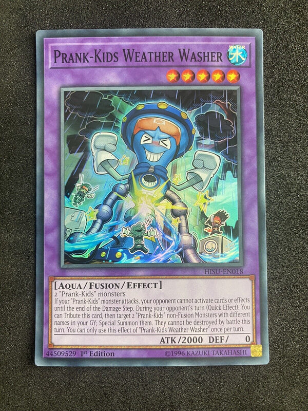 Yugioh Prank-Kids Weather Washer HISU-EN018 Super Rare 1st Edition NM