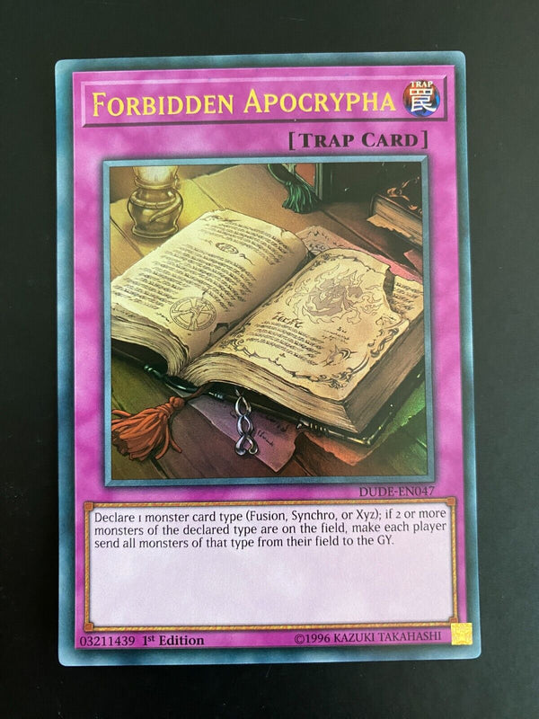 Yugioh Forbidden Apocrypha DUDE-EN047 Ultra Rare 1st Edition NM/MINT (N)