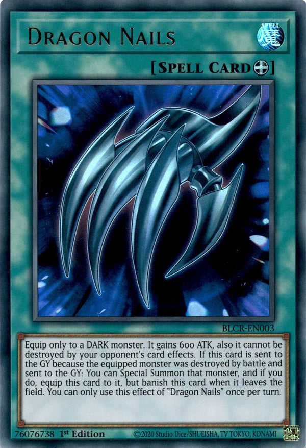 Yugioh Dragon Nails BLCR-EN003 Ultra Rare 1st Edition NM