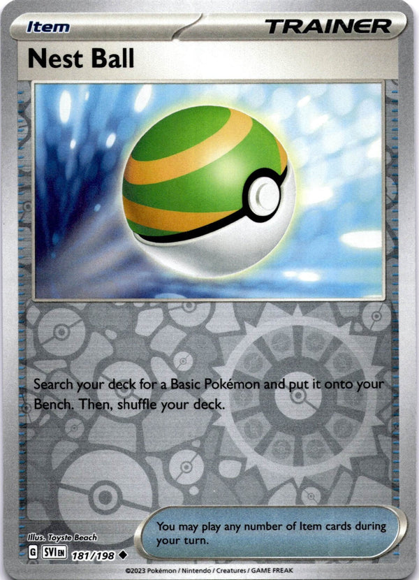 Pokemon Nest Ball 181/198 Scarlet Violet Base Reverse Holo NM