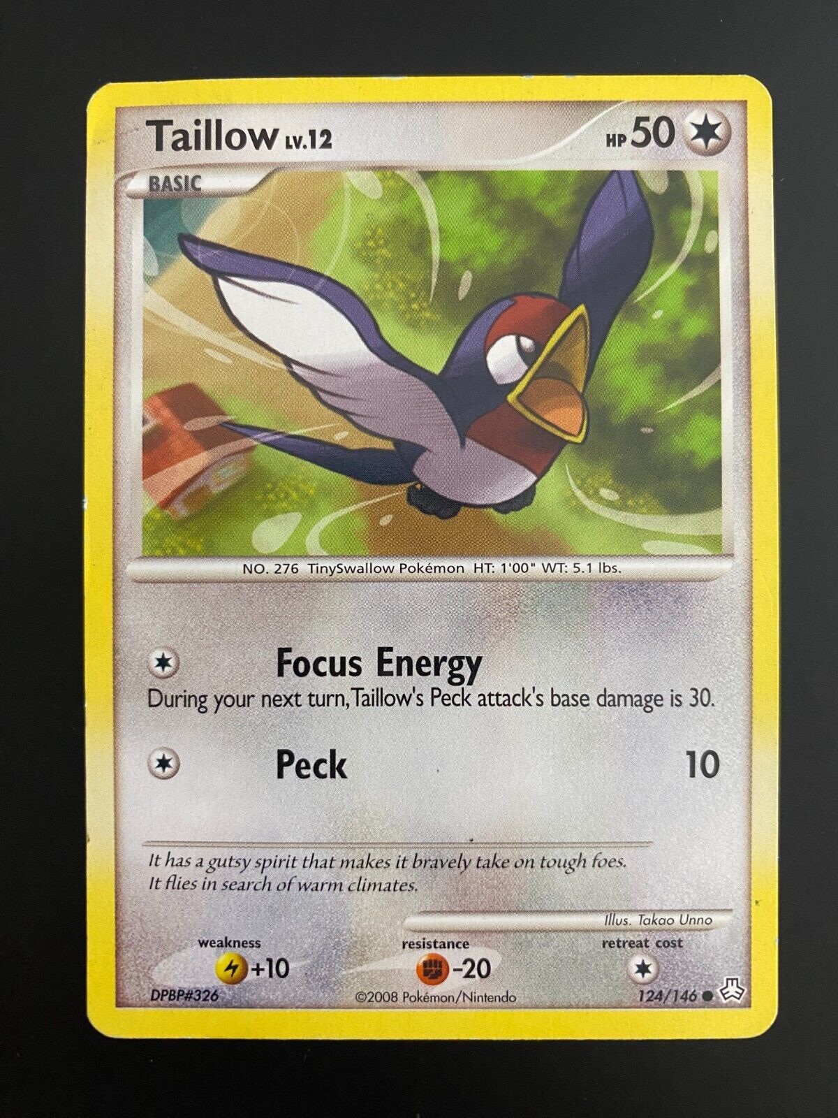 Pokemon Taillow 124/146 Legends Awakened HP-MP