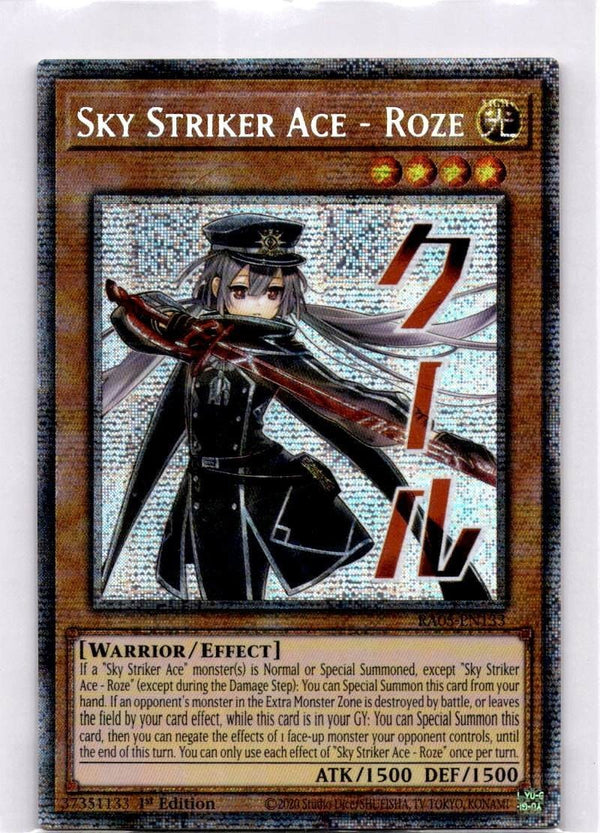 Yugioh Sky Striker Ace - Roze RA05-EN133 NA Print Starlight Rare 1st Edition NM