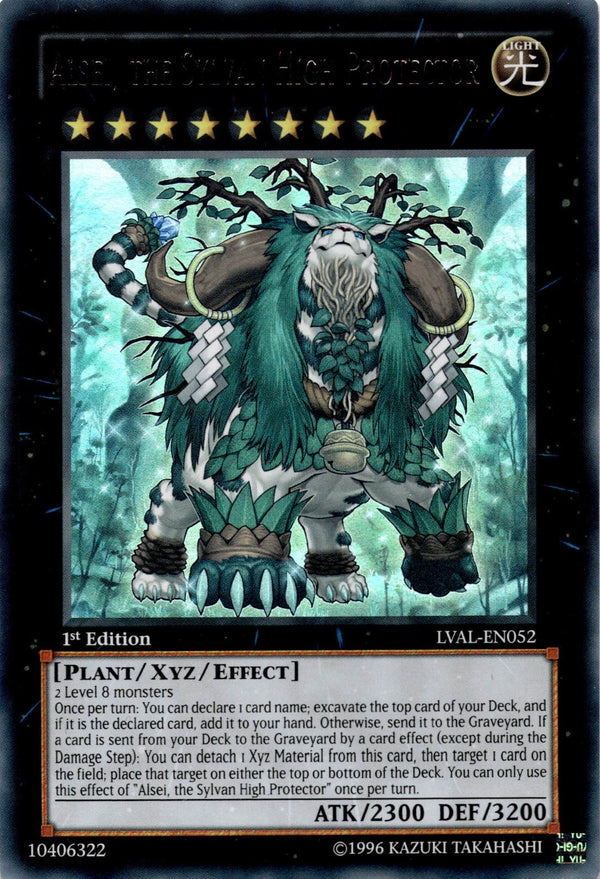 Yugioh Alsei, the Sylvan High Protector LVAL-EN052 Ultra Rare 1st Edition NM