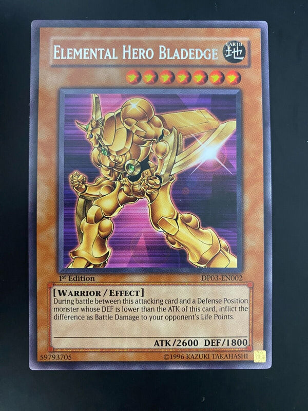 Yugioh Elemental Hero Bladedge DP03-EN002 Rare 1st Edition NM/MINT