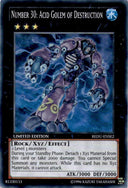 Yugioh Number 30: Acid Golem of Destruction REDU-ENSE2 Super Rare Limited Ed LP
