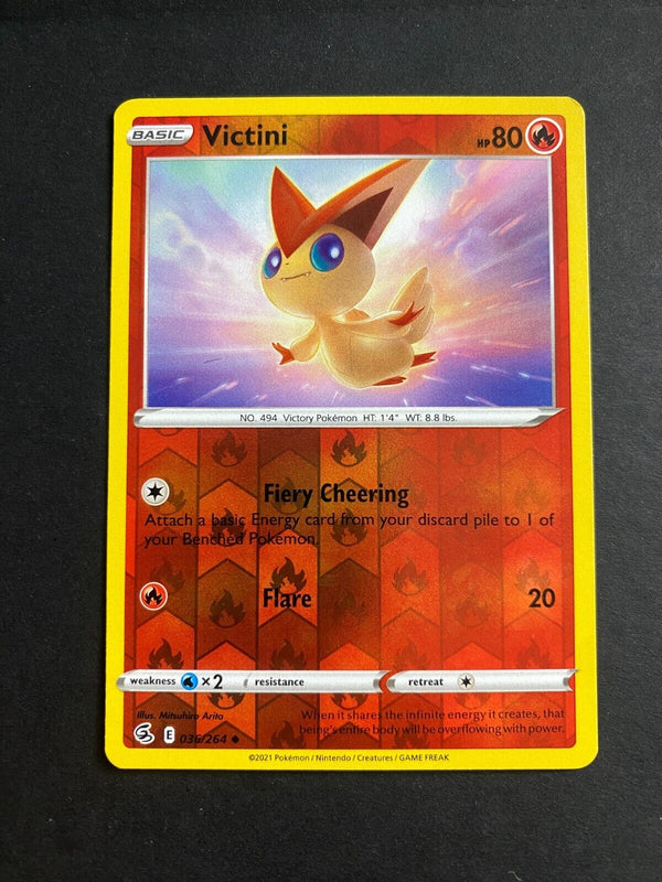 Pokemon Victini 036/264 Fusion Strike Reverse Holo VLP/NM