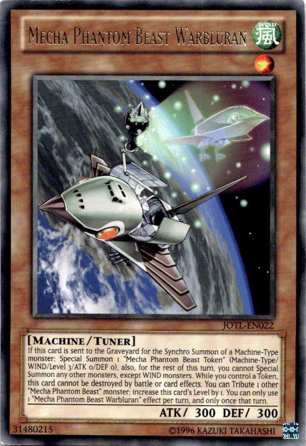 Yugioh Mecha Phantom Beast Warbluran JOTL-EN022 Rare Unlimited Edition LP