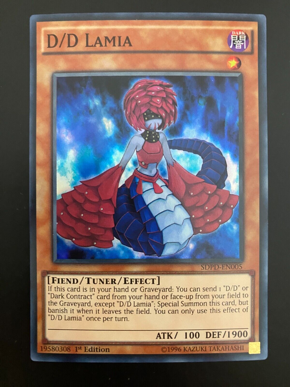 Yugioh D/D Lamia SDPD-EN005 1st Edition Super Rare VLP/NM