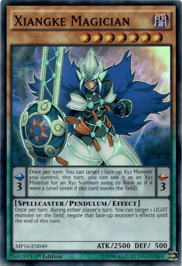Yugioh Xiangke Magician MP16-EN049 Super Rare 1st Edition NM