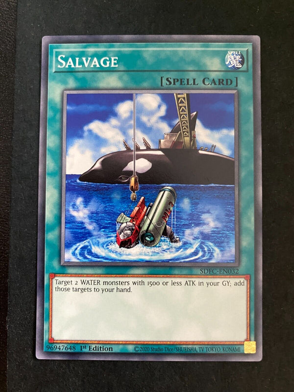 Yugioh Salvage SDFC-EN032 Common 1st Edition NM