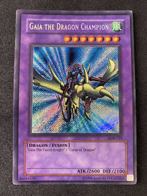 Yugioh Gaia The Dragon Champion LOB-125 Secret Rare Unlimited HP-MP