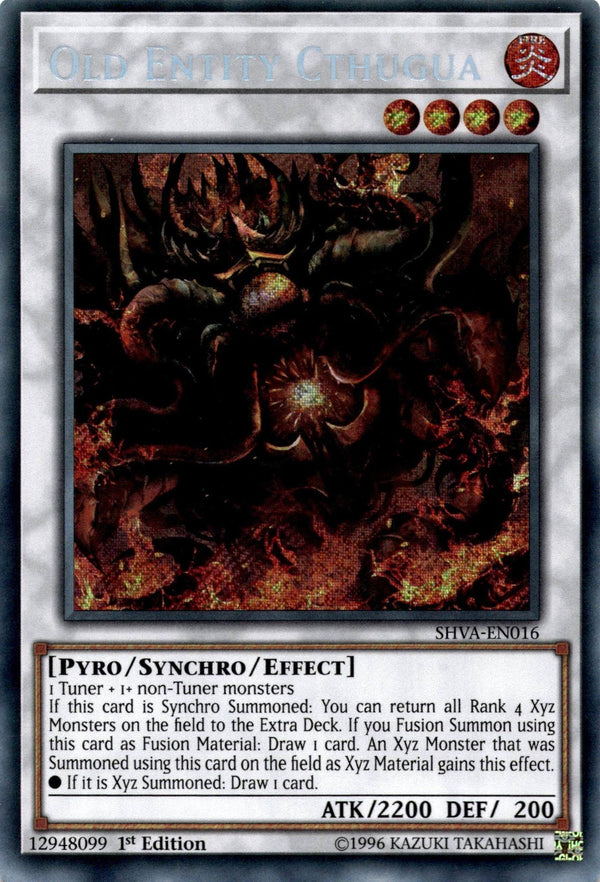 Yugioh Old Entity Cthugua SHVA-EN016 Secret Rare 1st Edition VLP/NM