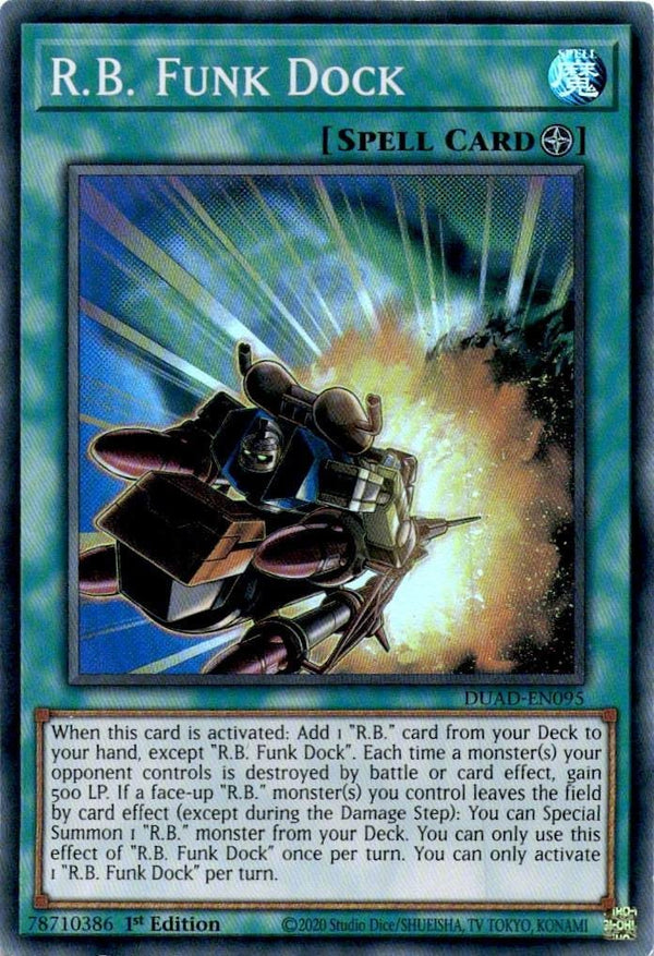 Yugioh R.B. Funk Dock DUAD-EN095 Super Rare 1st Edition VLP/NM