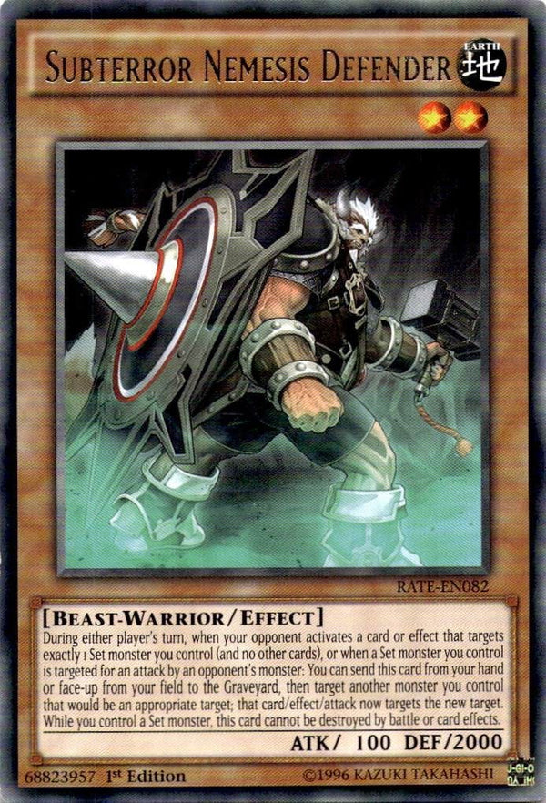 Yugioh Subterror Nemesis Defender RATE-EN082 Rare 1st Edition NM