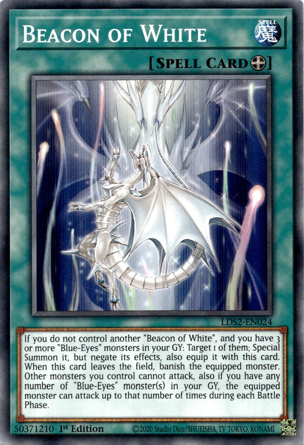 Yugioh Beacon of White LDS2-EN024 Common 1st Edition LP
