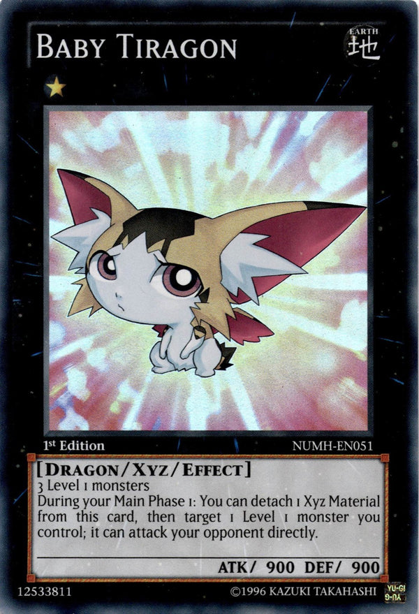 Yugioh Baby Tiragon NUMH-EN051 Super Rare 1st Edition LP