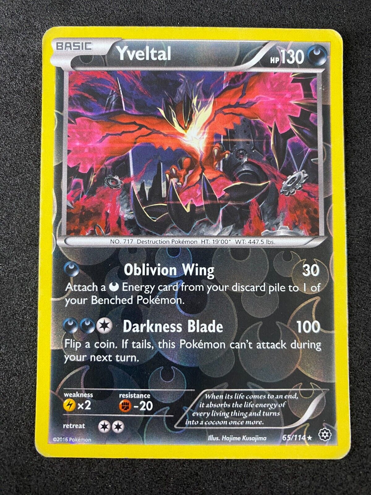 Pokemon Yveltal 65/114 Steam Siege Reverse Holo MP