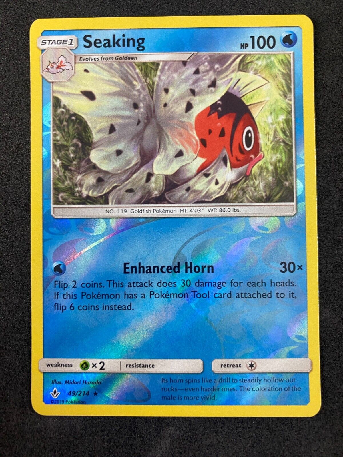 Pokemon Seaking 49/214 Unbroken Bonds Reverse Holo NM