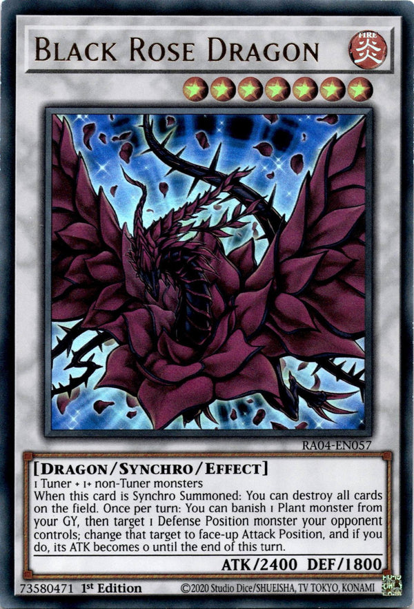 Yugioh Black Rose Dragon RA04-EN057 Ultra Rare 1st Edition LP