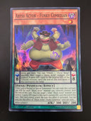 Yugioh Abyss Actor - Funky Comedian DESO-EN017 Super Rare 1st Edition LP