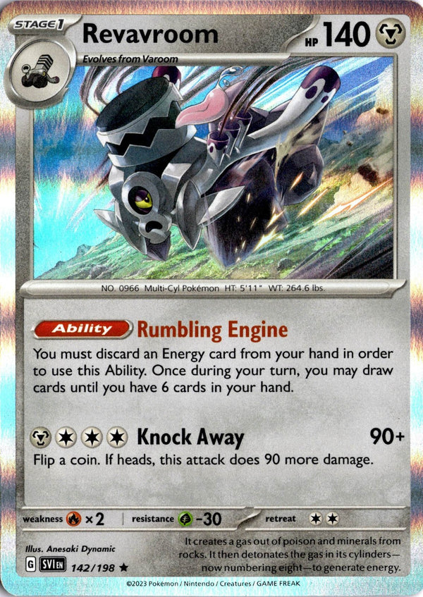 Pokemon Revavroom 142/198 Scarlet Violet Base Reverse Holo NM