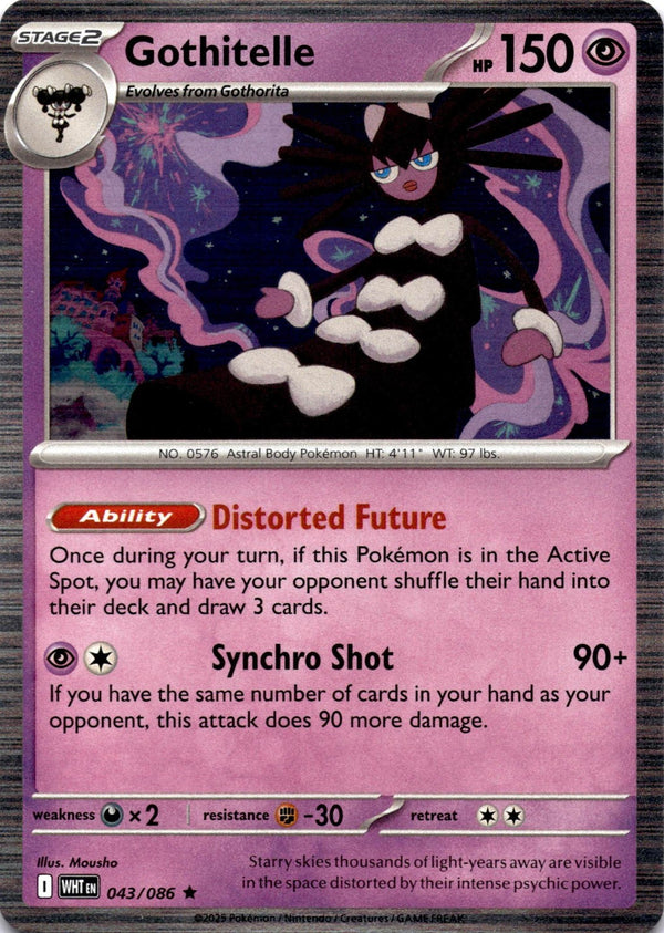 Pokemon Gothitelle 043/086 White Flare Holo NM