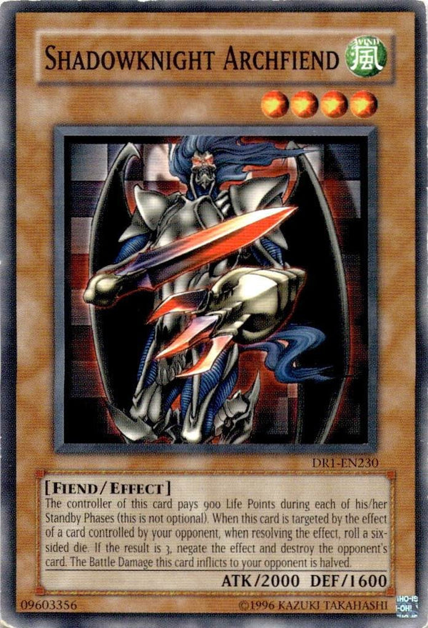 Yugioh Shadowknight Archfiend DR1-EN230 Common Unlimited Edition MP