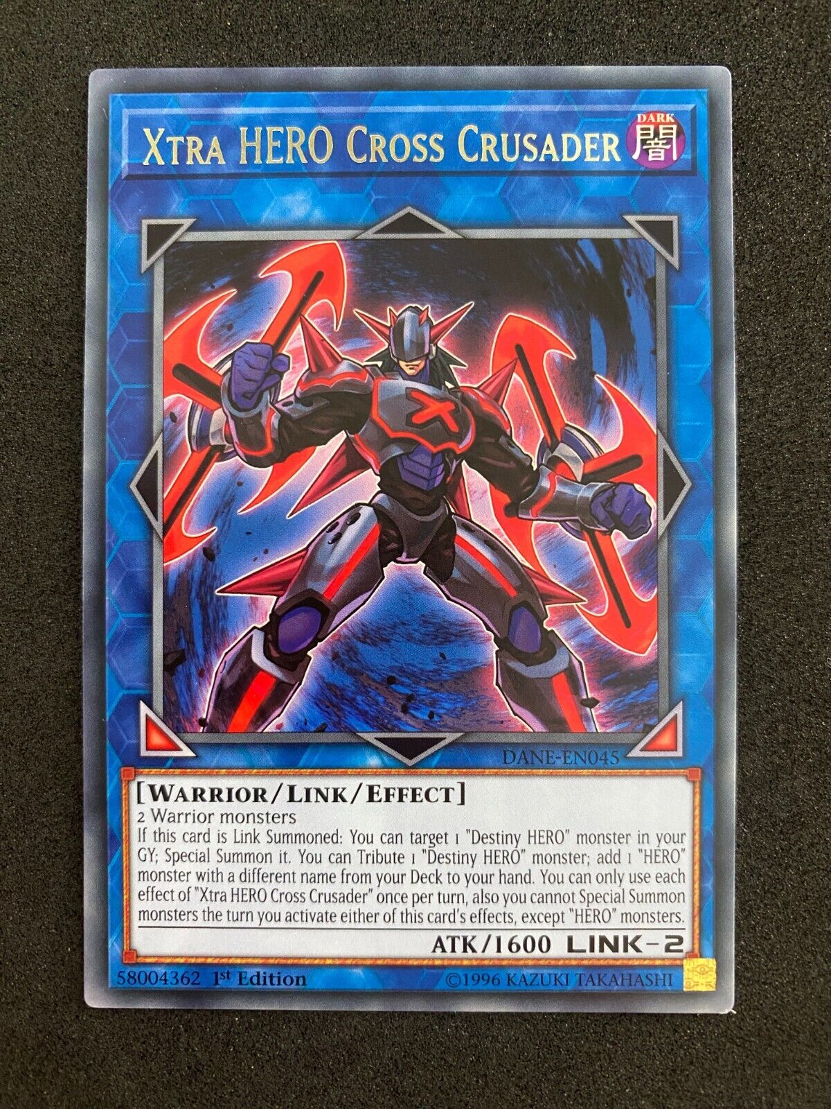 Yugioh Xtra Hero Cross Crusader DANE-EN045 1st Edition MINT