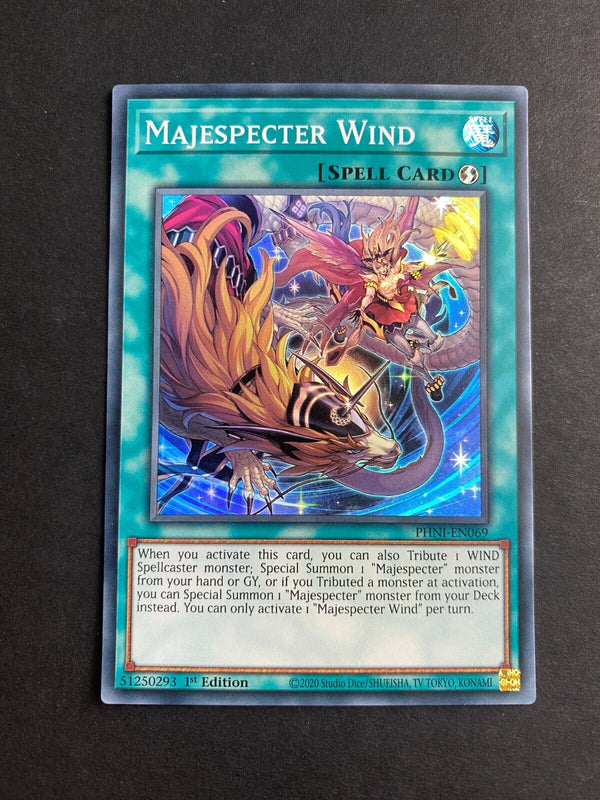Yugioh Majespecter Wind PHNI-EN069 Super Rare 1st Edition NM