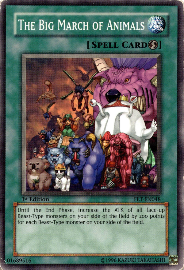 Yugioh The Big March of Animals FET-EN048 Common 1st Edition DAMAGED