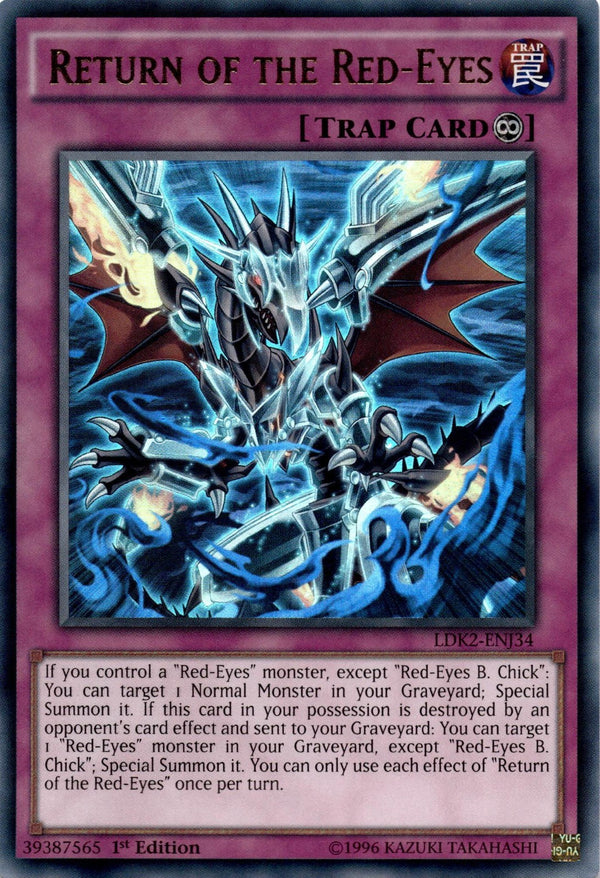 Yugioh Return of the Red-Eyes LDK2-ENJ34 Ultra Rare 1st Edition VLP/NM