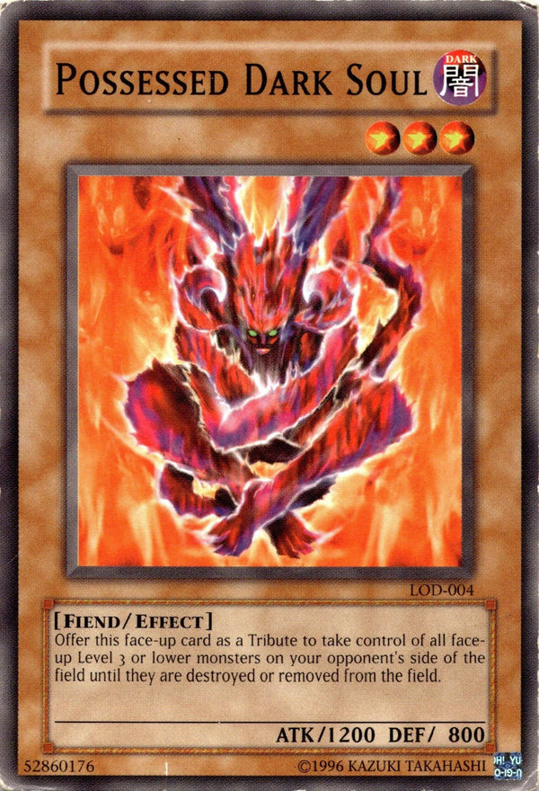 Yugioh Possessed Dark Soul LOD-004 Common Unlimited Edition DAMAGED