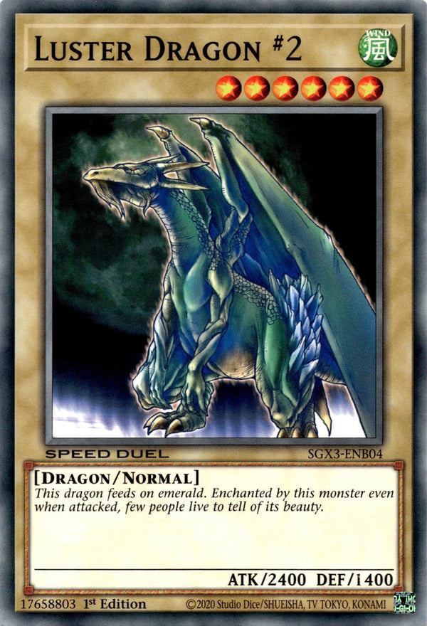 Yugioh Luster Dragon #2 SGX3-ENB04 Speed Duel Common 1st Edition NM