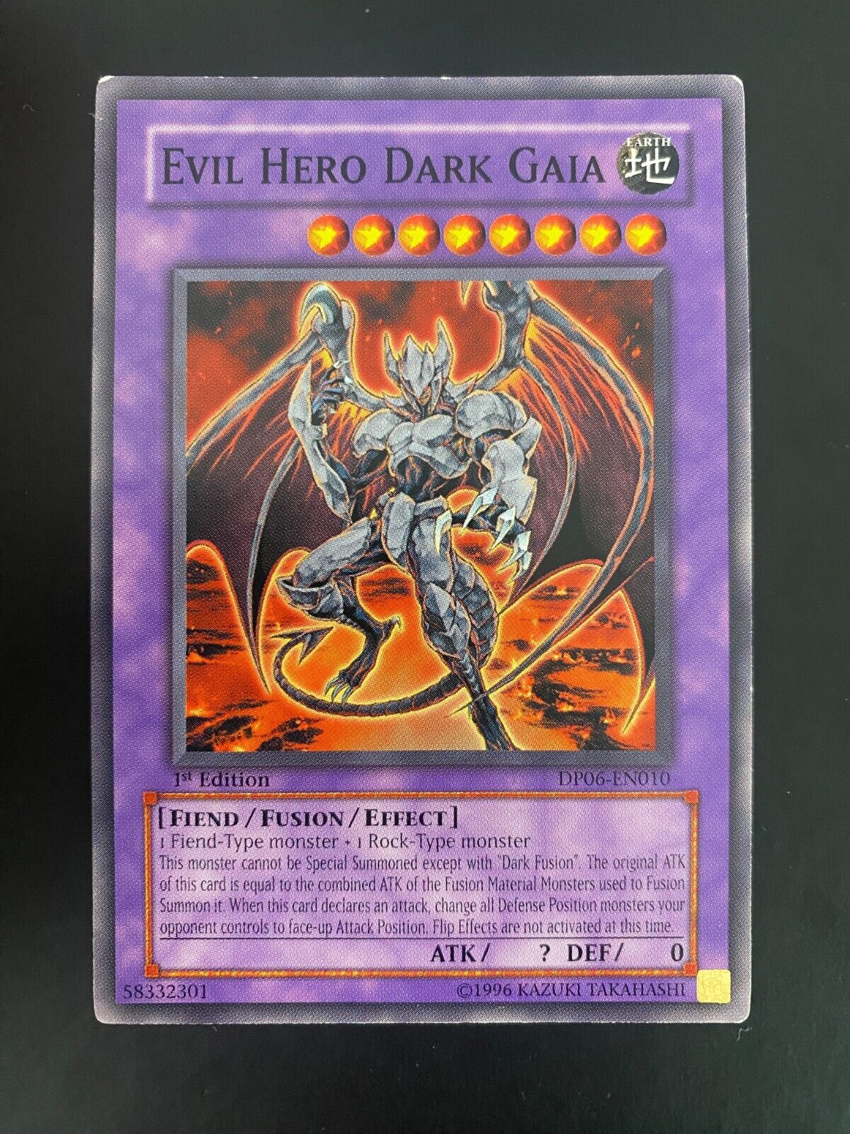 Yugioh Evil Hero Dark Gaia DP06-EN010 Common 1st Edition MP/LP