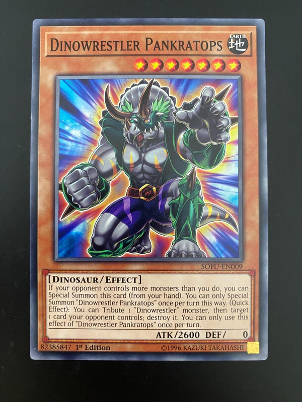 Yugioh Dinowrestler Pankratops SOFU-EN009 Common1st Edition LP